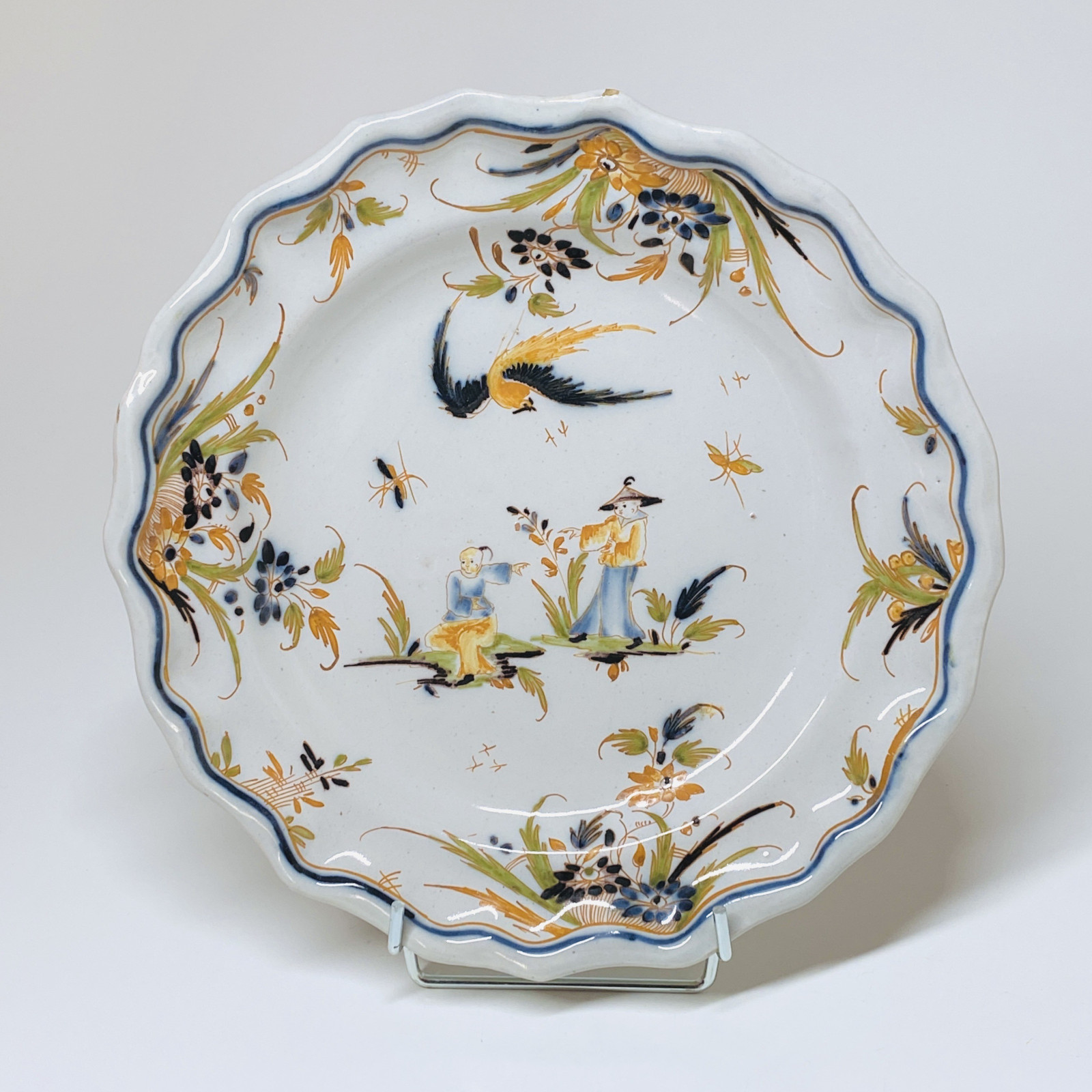 Assiette en faïence de Lyon à décor de deux chinois - XVIIIe siècle