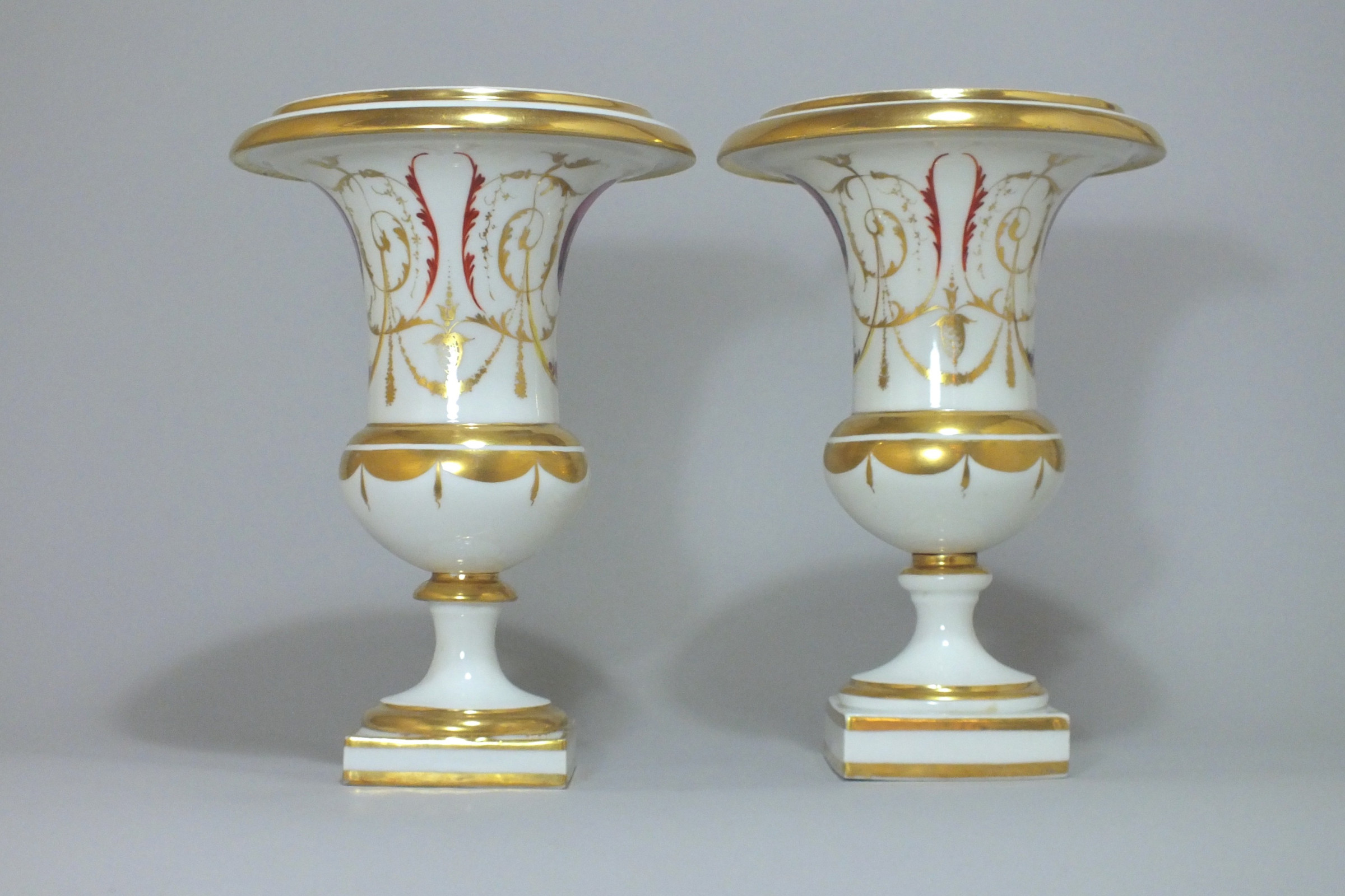 Paris - Pair of vases decorated "Salembier" - End of the Eighteenth Century