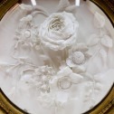 Niderviller biscuit medallion representing a bouquet of flowers - Dated 1819