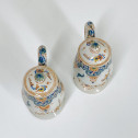 Paire de Moutardiers en faïence de Delft - XVIIIe siècle