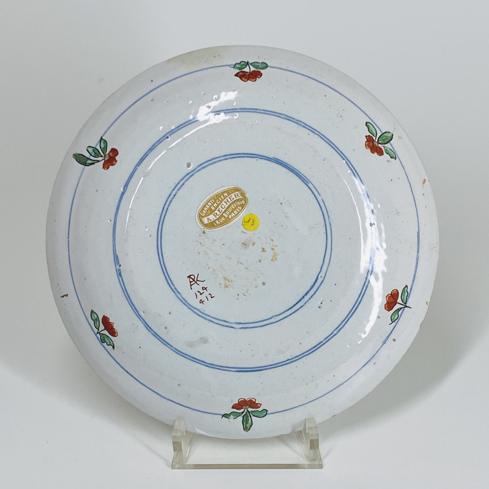 Delft - Assiette dit Delft doré - Pieter Adriaensz Kocks - vers 1700-1725.