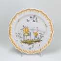 Assiette figurant deux chinois - XVIIIe siècle