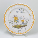 Assiette figurant deux chinois - XVIIIe siècle