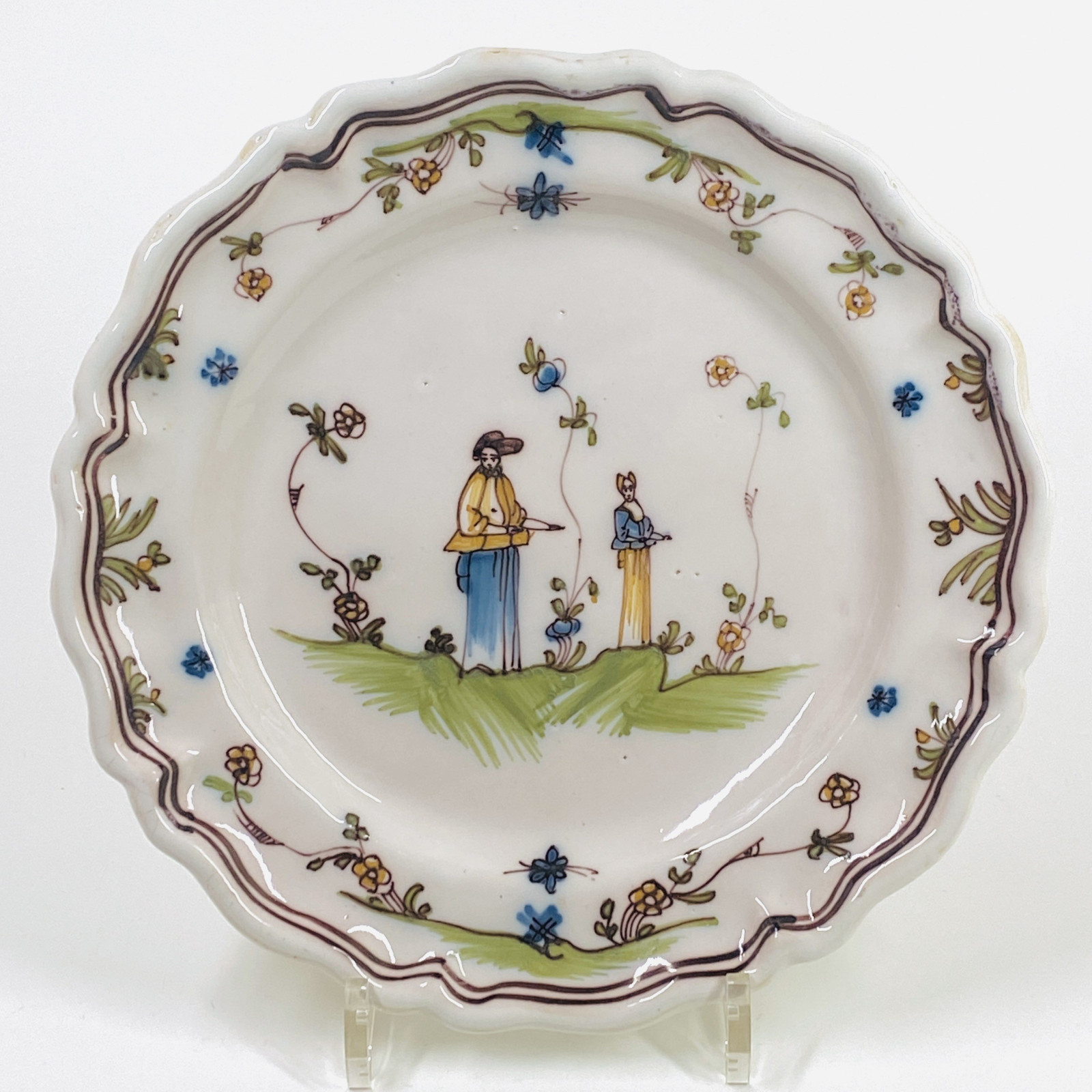 Plat en faïence de Moncaut - XVIIIe siècle