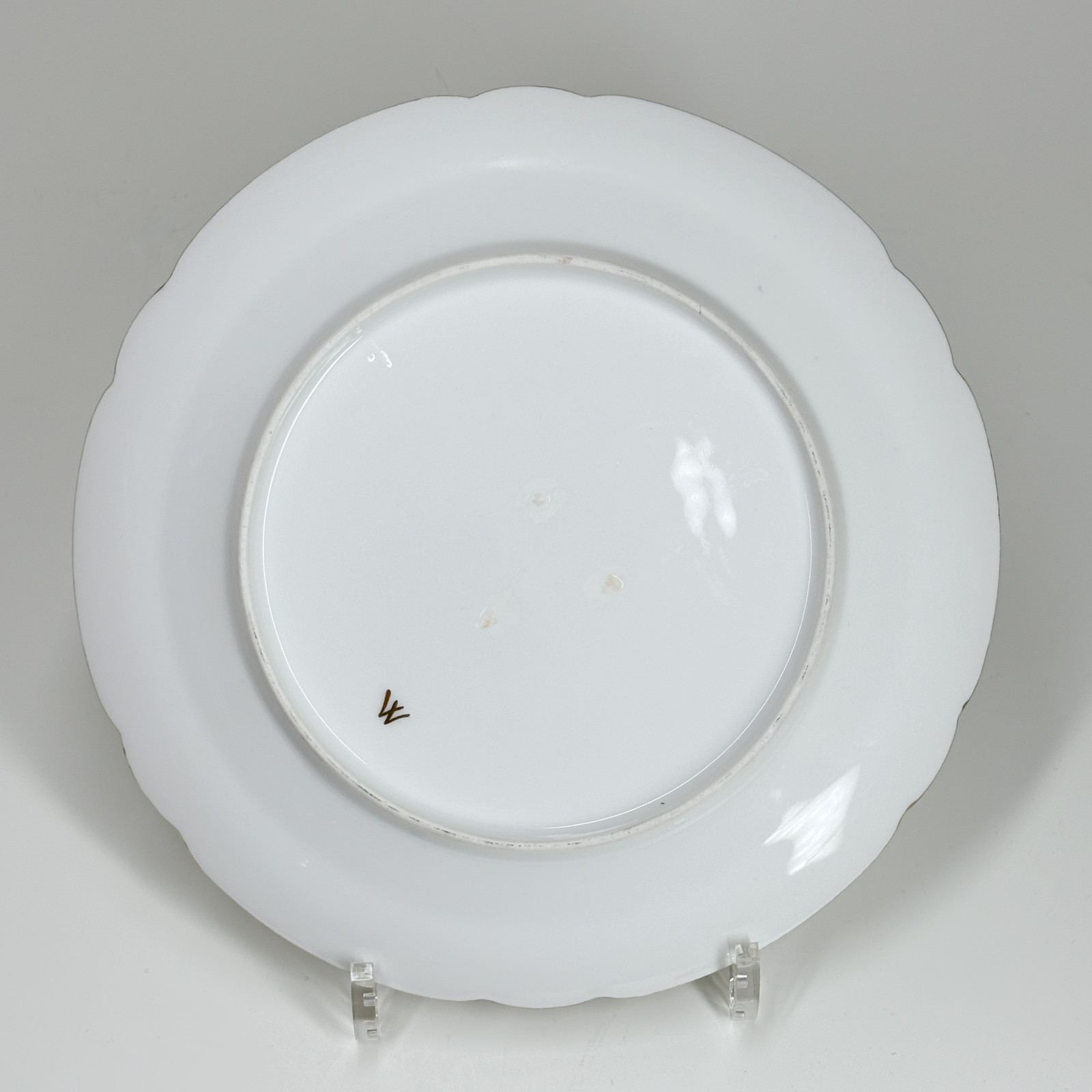 Suite de neuf assiettes en porcelaine de Bordeaux et deux sucriers - XVIIIe siècle