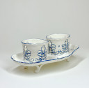 Soft porcelain oil cruet holder from Chantilly - Eighteenth century