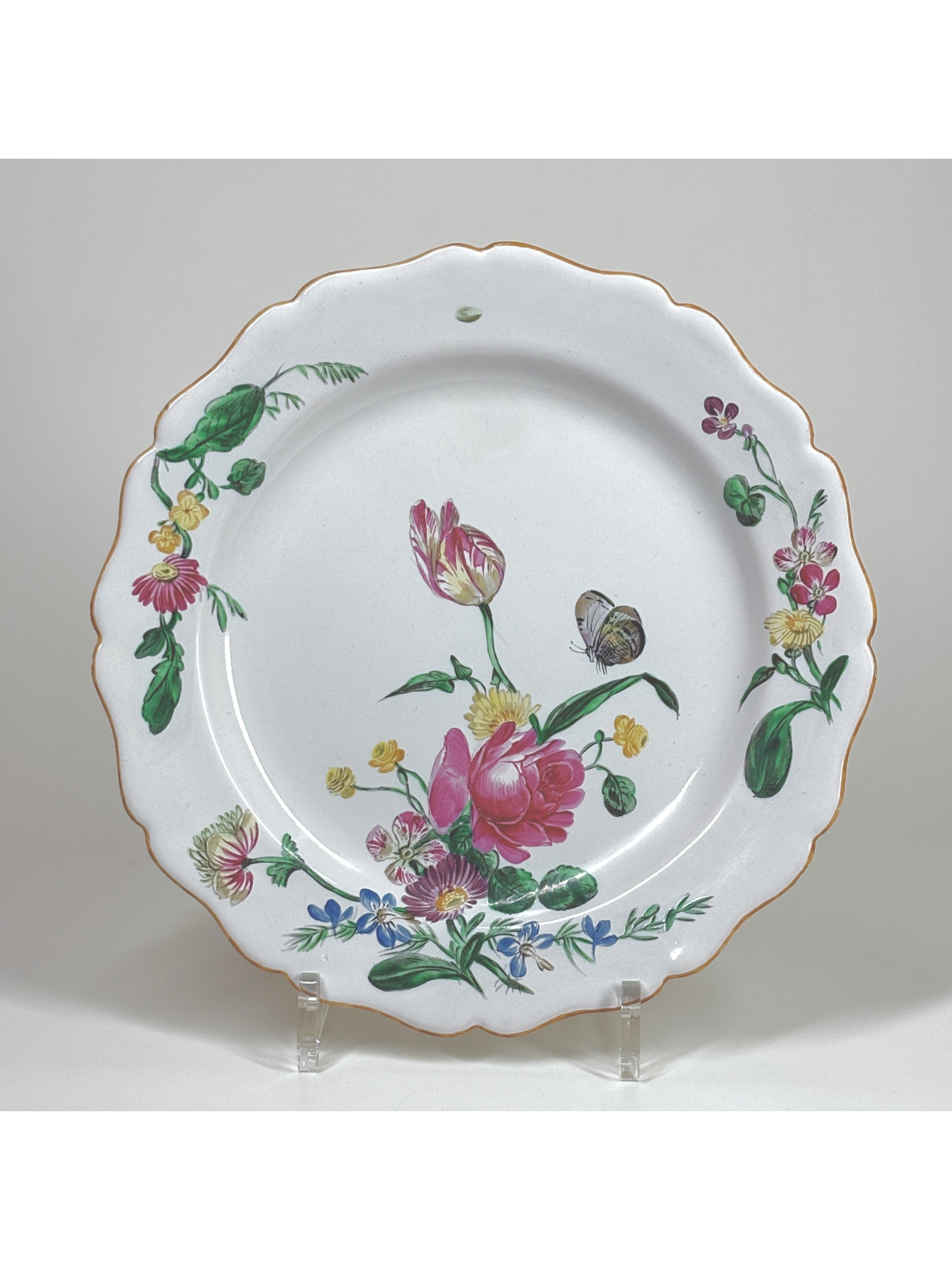 Assiette en faïence de Marseille - Manufacture de Robert - XVIIIe siècle