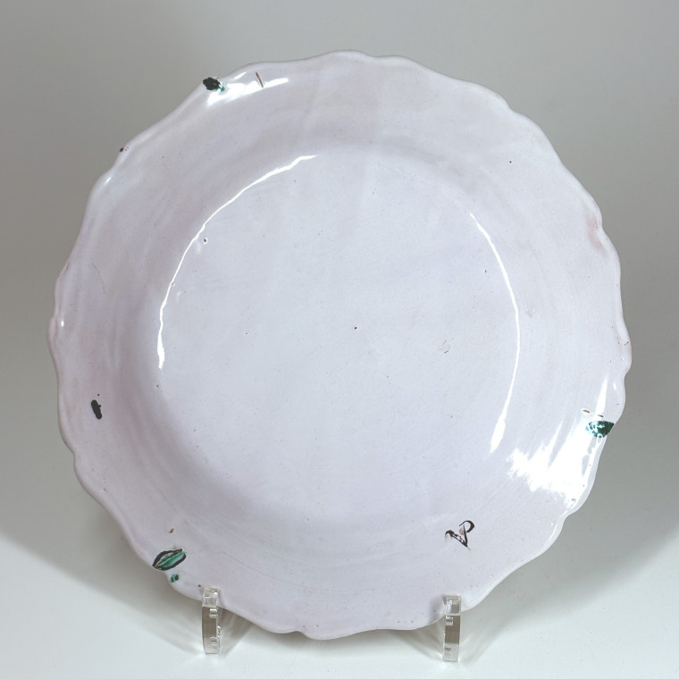 Marseille earthenware plate - Veuve Perrin Manufactory - Eighteenth century