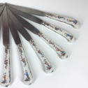 Set of twelve knives with Mennecy porcelain handles - Eighteenth century