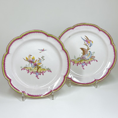 Aprey - Pair of Bird Plates - eighteenth Century