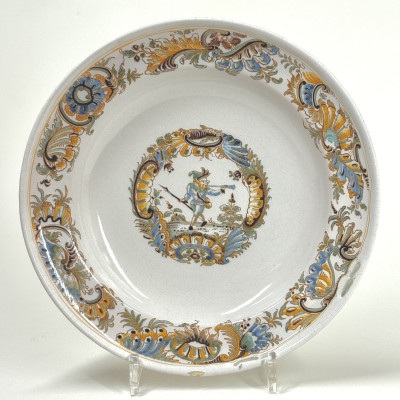 Plat en faïence de Marseille (Fauchier) - XVIIIe siècle