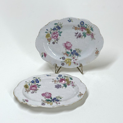 Paire de plats miniatures de la compagnie des Indes - XVIIIe siècle