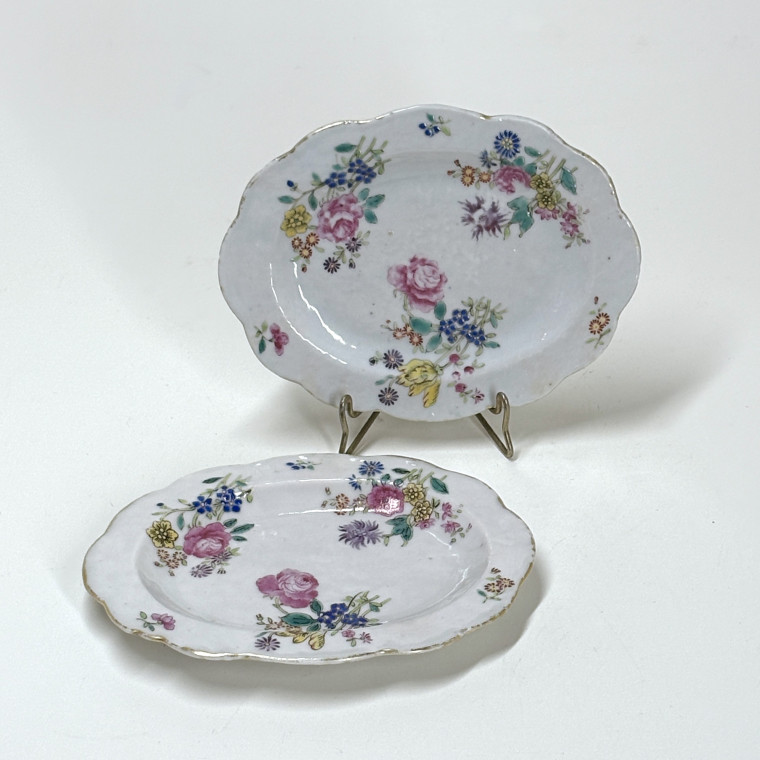 Paire de plats miniatures de la compagnie des Indes - XVIIIe siècle