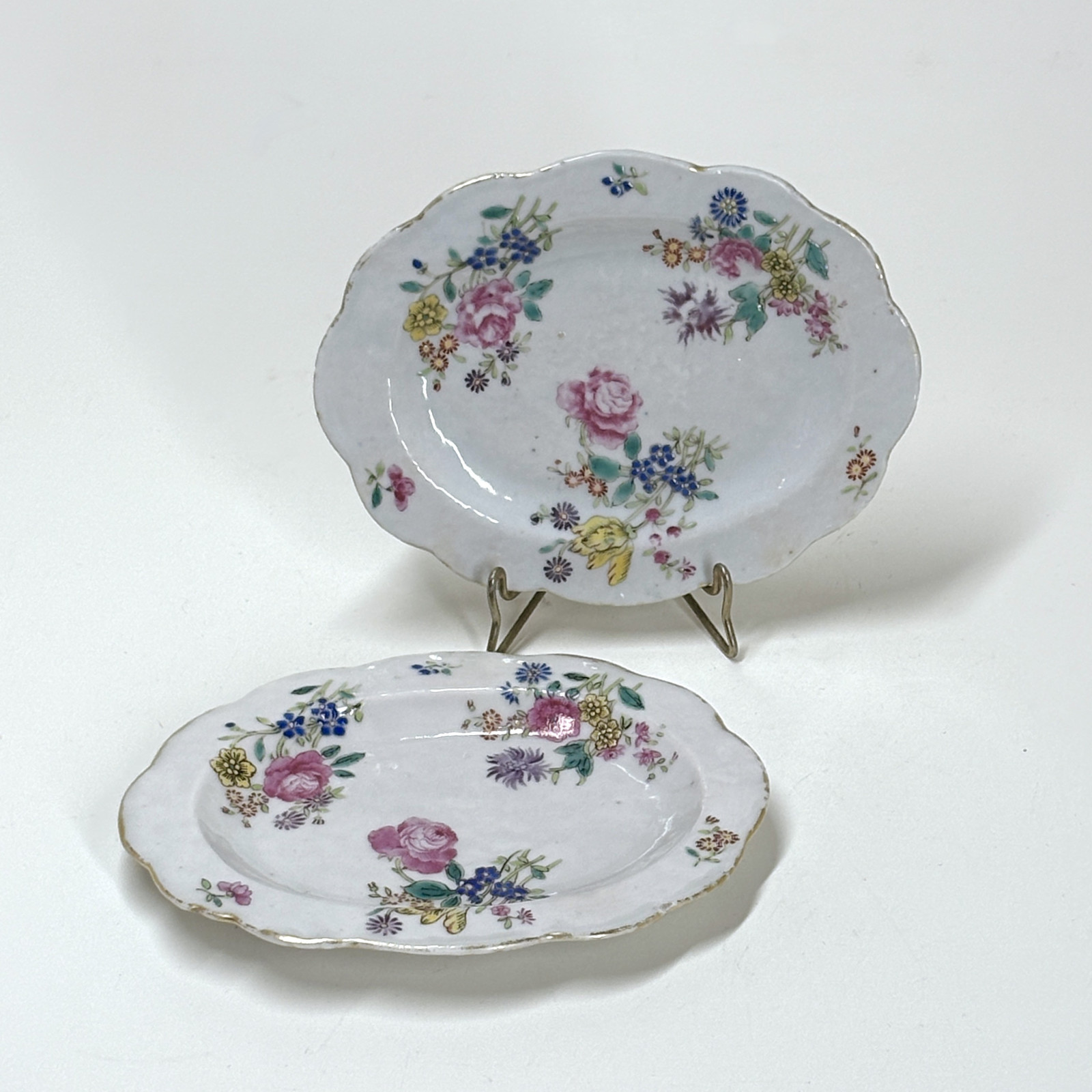 Paire de plats miniatures de la compagnie des Indes - XVIIIe siècle