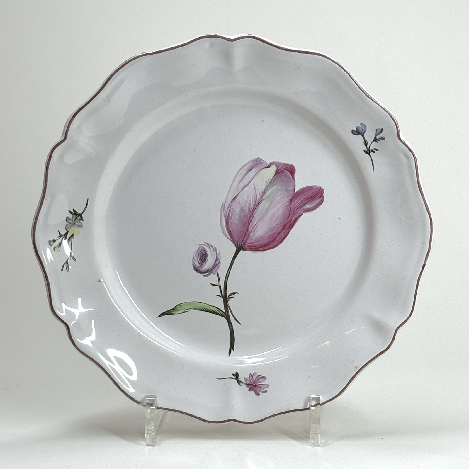 Assiette en faïence de Strasbourg - Haguenau  - XVIIIe siècle