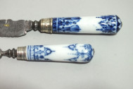 Couteau et fourchette en porcelaine tendre de Saint-Cloud - XVIIIe siècle