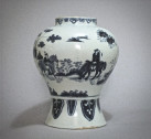 Delft - Potiche aux chinois - Fin du XVIIe Siècle