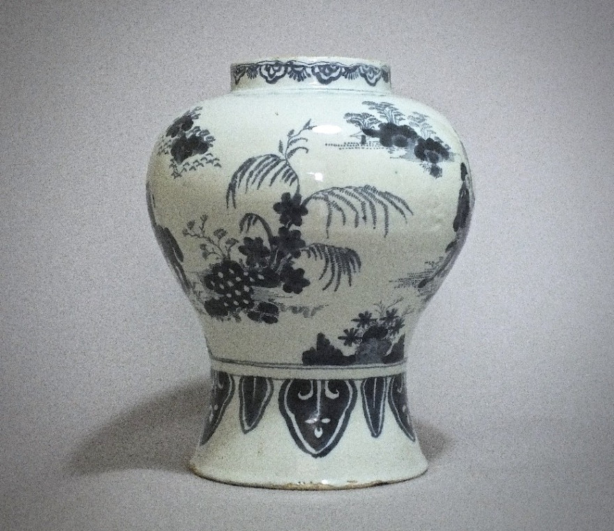 Delft - Potiche aux chinois - Fin du XVIIe Siècle