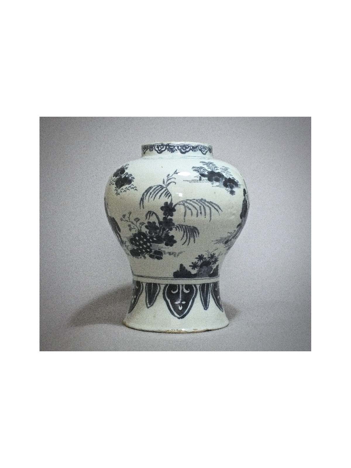 Delft - Potiche aux chinois - Fin du XVIIe Siècle