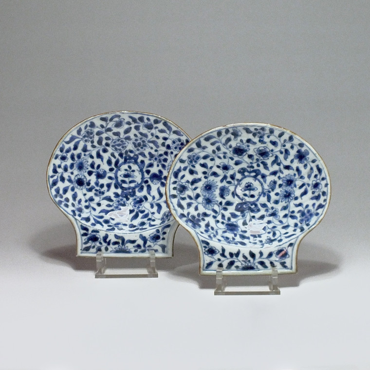 Chine - Paire de coquilles - Époque Kangxi