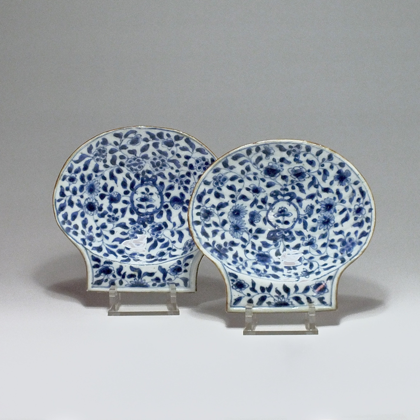 Chine - Paire de coquilles - Époque Kangxi