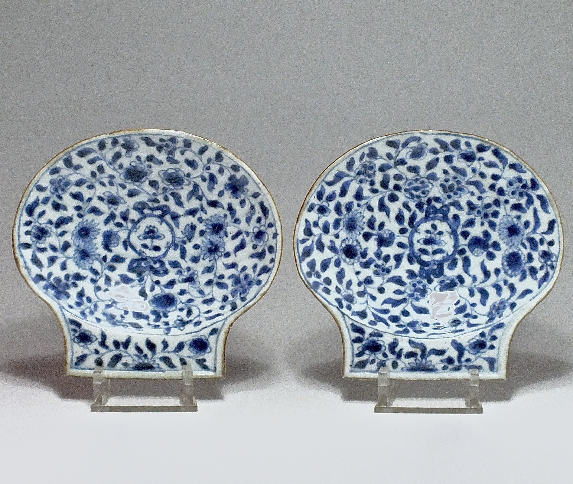 Chine - Paire de coquilles - Époque Kangxi