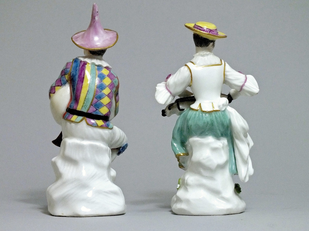 Meissen - Arlequin et Colombine - j.j Kandler - XVIIIe siècle