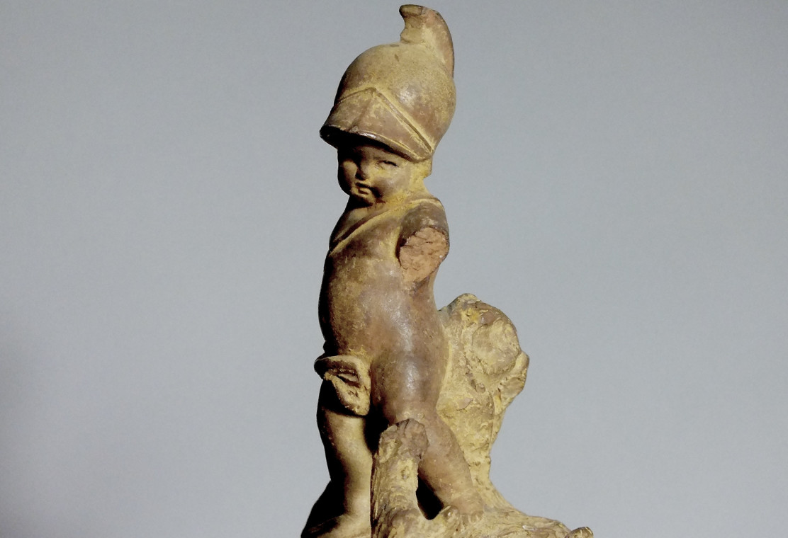 Paire de statuettes en terre cuite «Les enfants d'histoire naturelle» d'après Boizot.