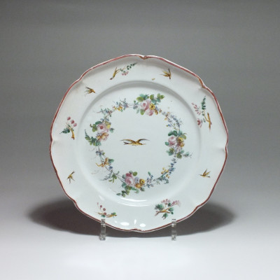 Meillonnas – Rare assiette aux oiseaux – XVIIIe siècle
