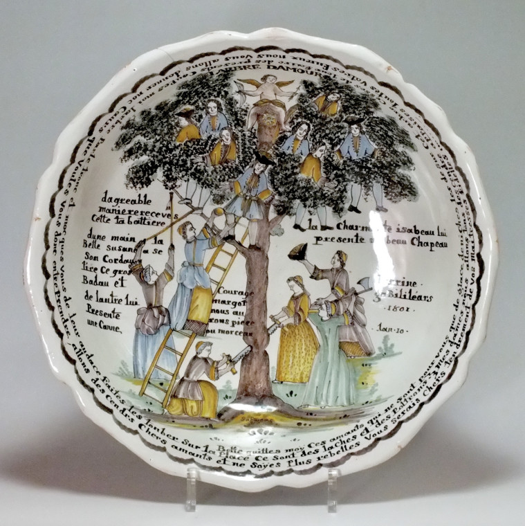 Nevers - Grande jatte à "L'arbre d'amour" Datée 1801