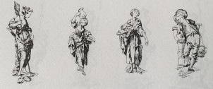 Derby - Groupe en biscuit "Les quatre éléments" - XVIIIe siècle