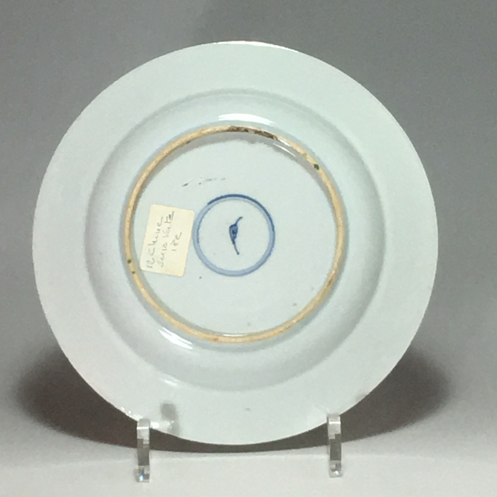 China - Green Family Porcelain Plate - Kang Hi Period