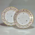 Paris - Clignancourt - said Mr. Manufacture - Pair of plates - eighteenth century
