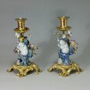 Paire de bougeoirs à main - XVIIIe - XIXe siècle