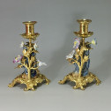 Paire de bougeoirs à main - XVIIIe - XIXe siècle
