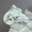 Alcora (Espagne) Terrine figurant un bélier - XVIIIe siècle