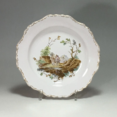 Marseille - assiette décor de paysage - XVIIIe siècle