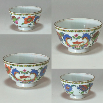 China - Bowl decorated "Pompadour" - Period Qianlong (1736-1795)