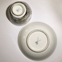 MEISSEN - Rare cup and saucer with hausmaler decor in grisaille of a hunting scene - 18th century - circa 1730