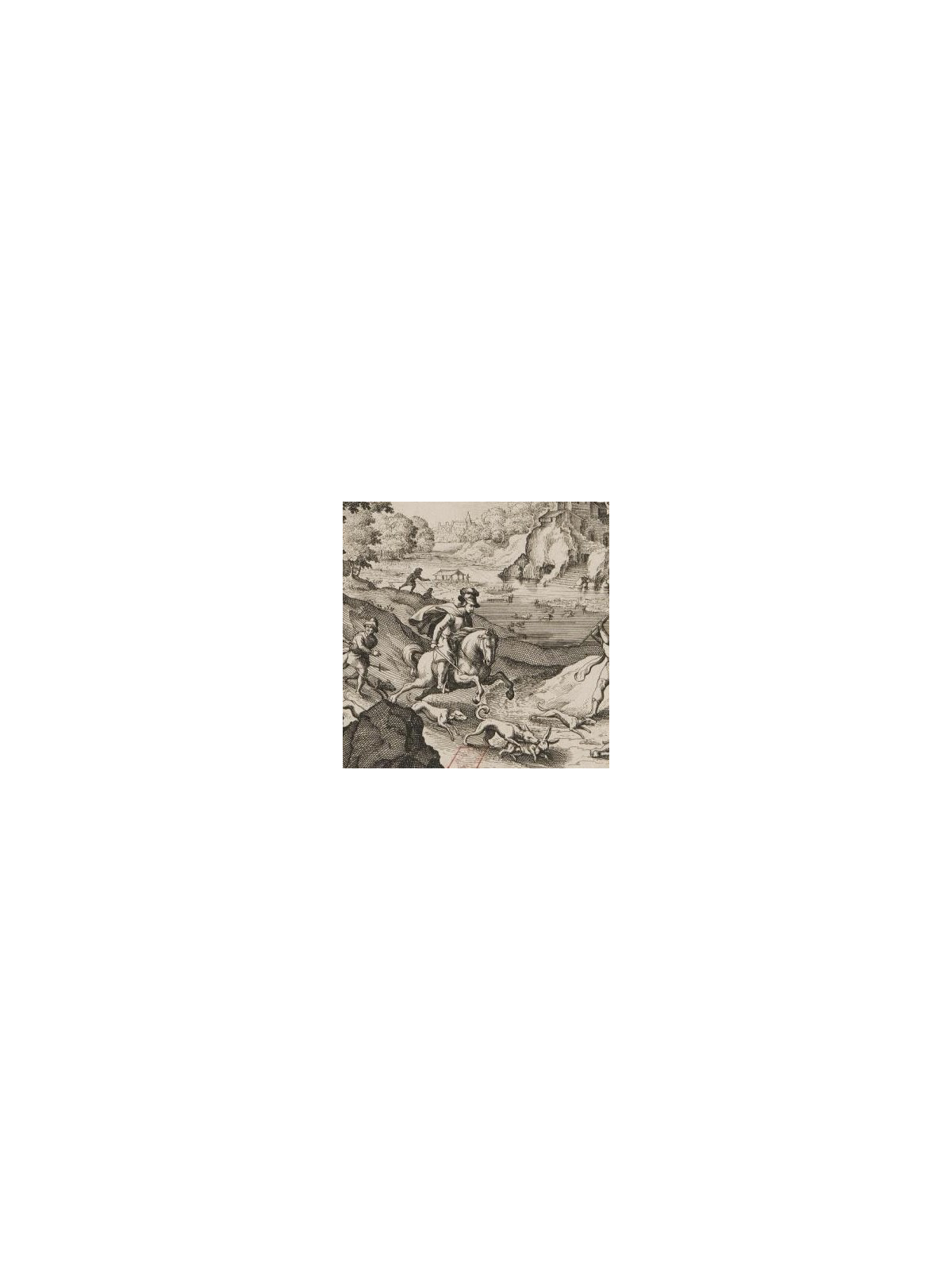 MEISSEN - Rare tasse à décor hausmaler en grisaille d'une scène de chasse - XVIIIe siècle - Vers 1730