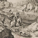 MEISSEN - Rare tasse à décor hausmaler en grisaille d'une scène de chasse - XVIIIe siècle - Vers 1730