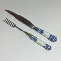 Couteau et fourchette en porcelaine tendre de Saint-Cloud - XVIIIe siècle