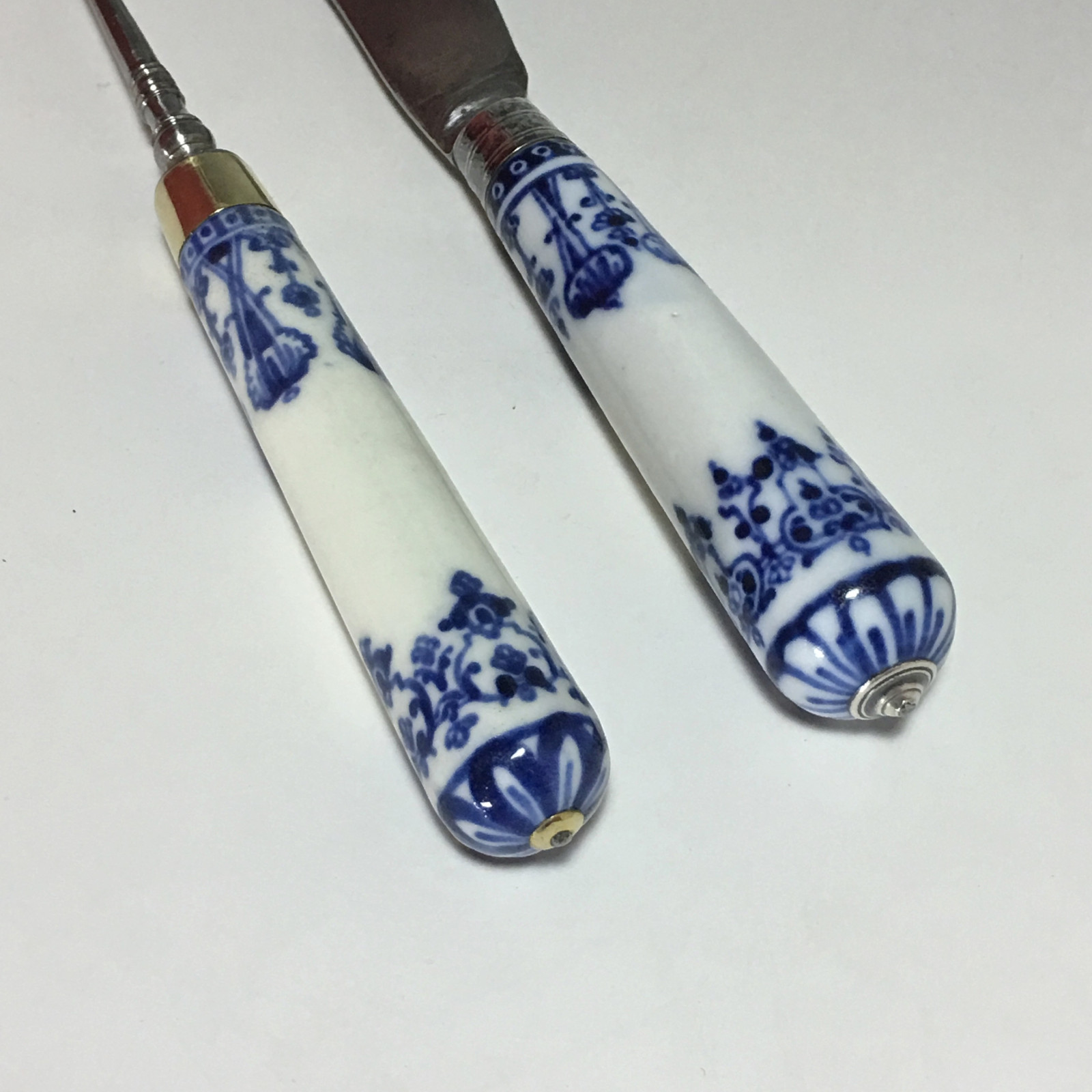 Couteau et fourchette en porcelaine tendre de Saint-Cloud - XVIIIe siècle