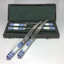 Saint-cloud – Coffret de six couteaux – XVIIIe siècle - vers 1710-1730