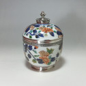 Japan - Imari covered pot - Silver mount - Paris 17717 - 1722