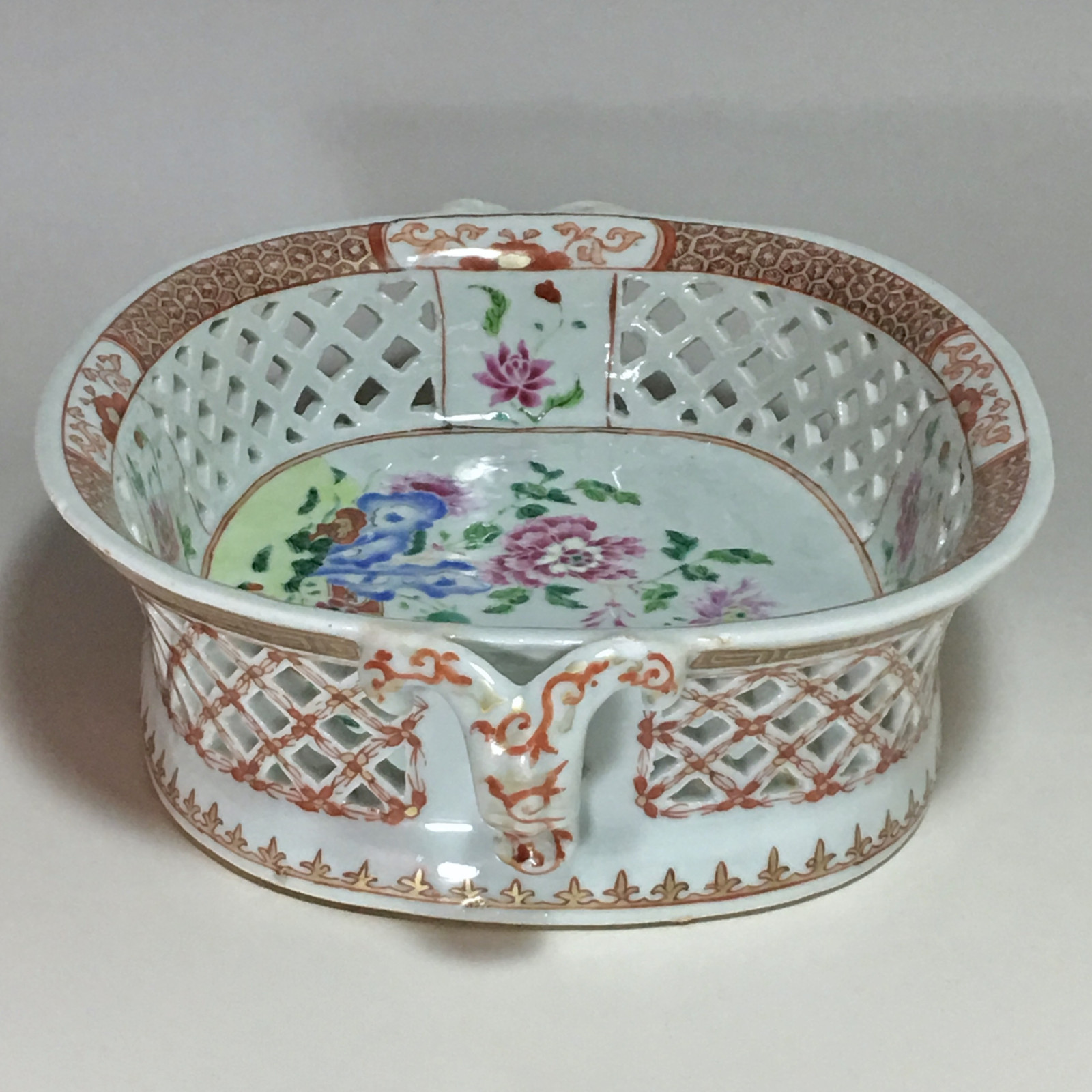 India company - openwork baskets family rose - eighteenth century