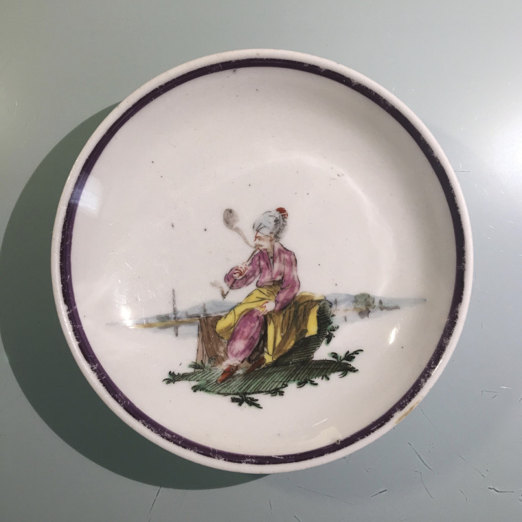 Trois tasses et soucoupes en porcelaine de Nove di Bassano – Vers 1790