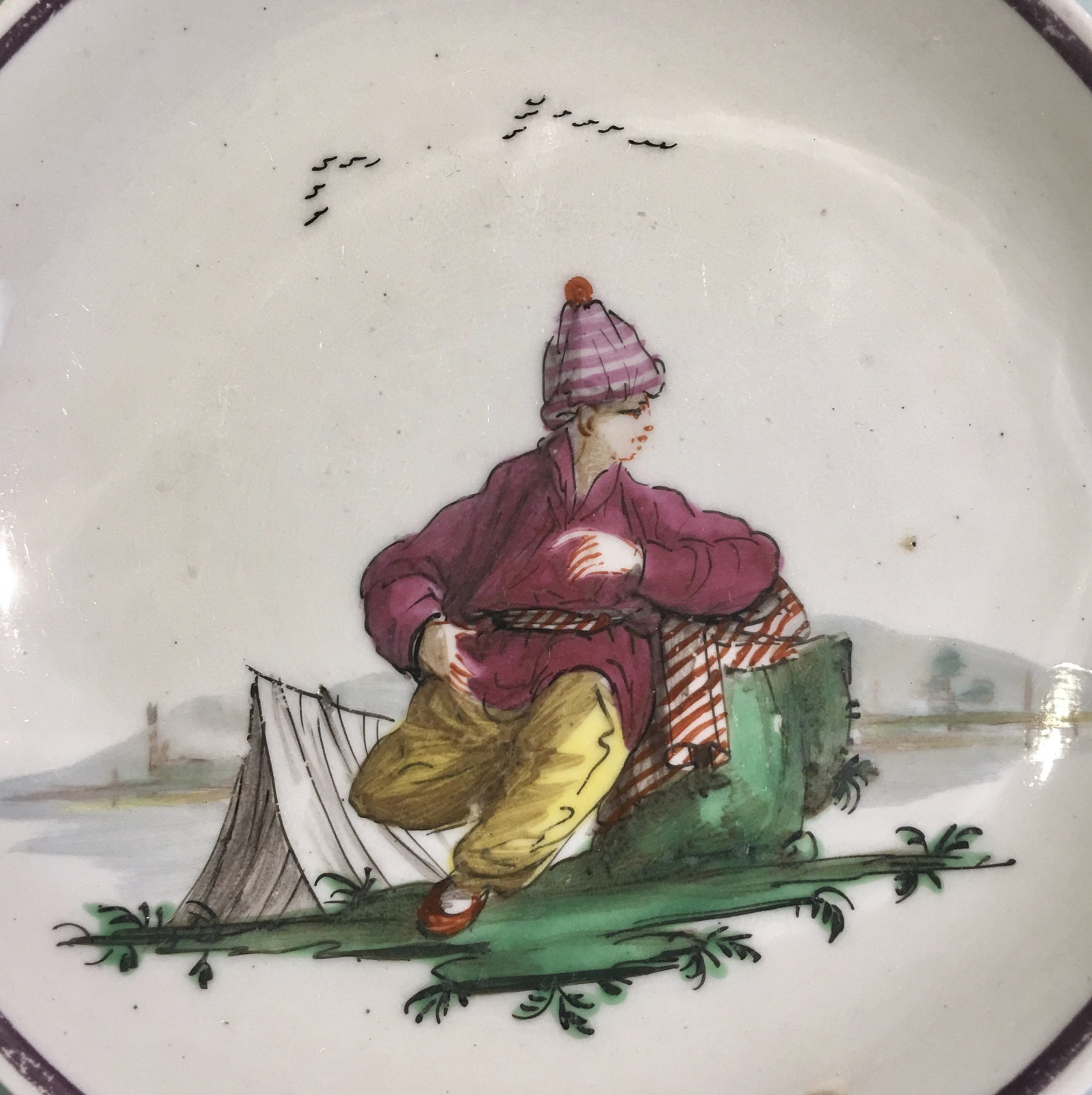 Trois tasses et soucoupes en porcelaine de Nove di Bassano – Vers 1790