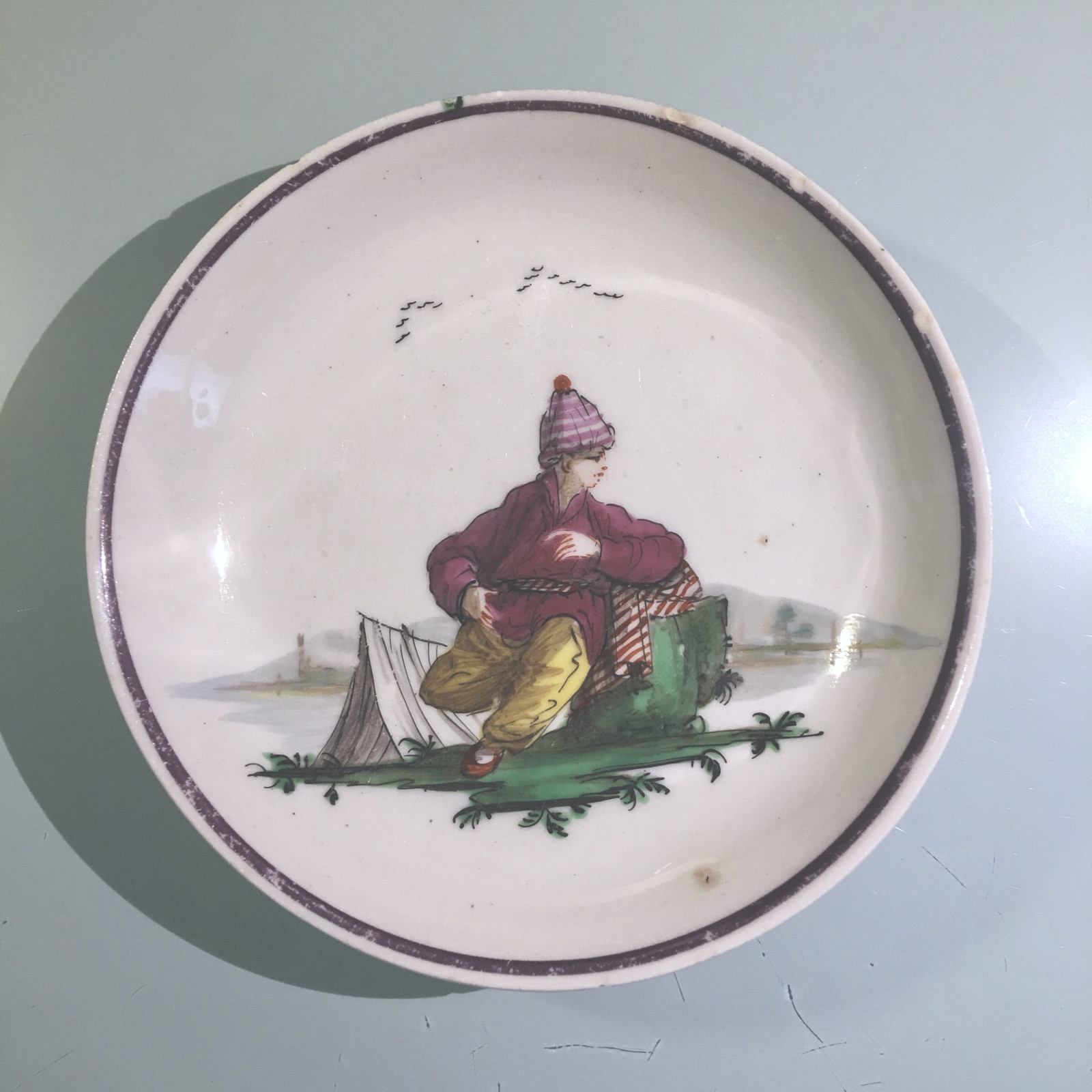 Three porcelain cups and saucers from Nove di Bassano - circa 1790
