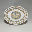 Moustiers - Petit plat décor d'une scéne de chasse - XVIIIe siècle